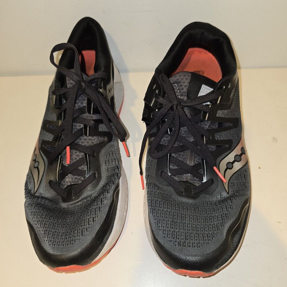 Saucony Mens Guide ISO S20464-3 Black Running Shoes Sneakers Size 11